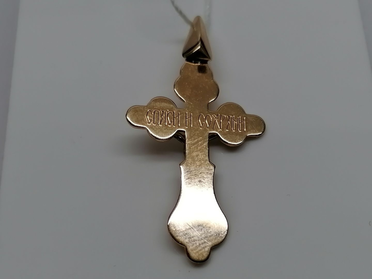 8019р ПОДВЕСКА КРЕСТ (Au 585)