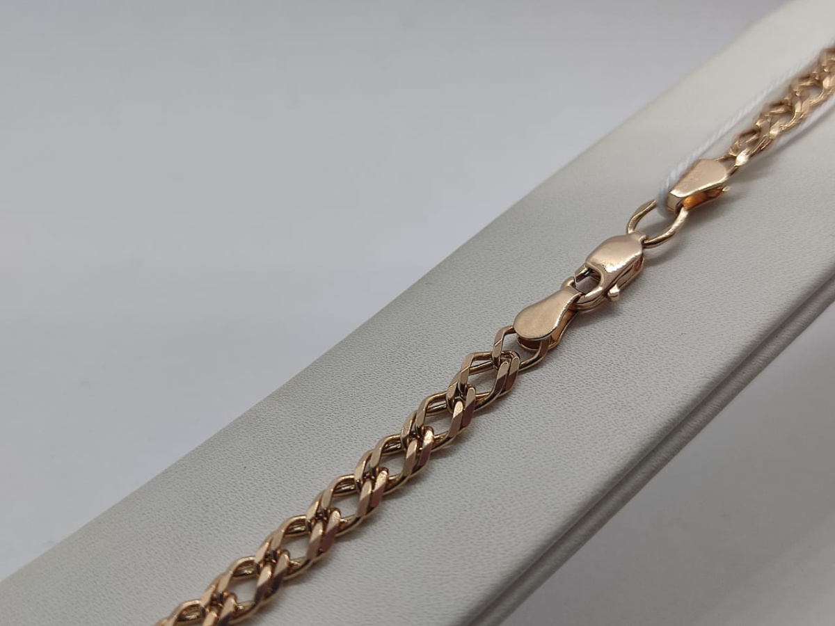 ЦЕПЬ ПОЛНОВЕСНАЯ Ромб двойной (Au 585)