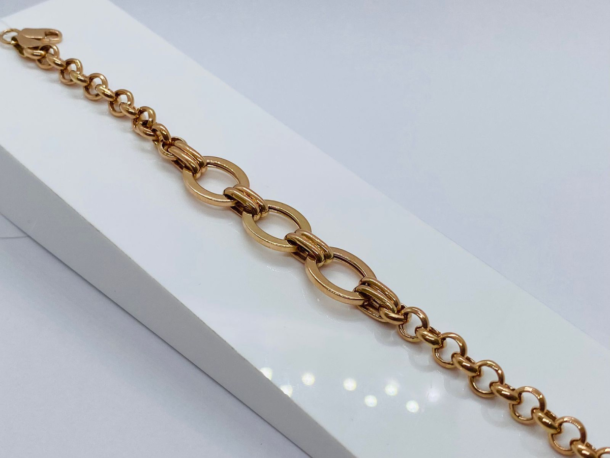 БРАСЛЕТ ПУСТОТЕЛЫЙ Фантазия (Au 585)