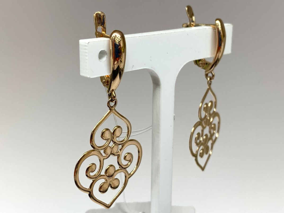 СЕРЬГИ БЕЗ КАМНЯ (Au 585)