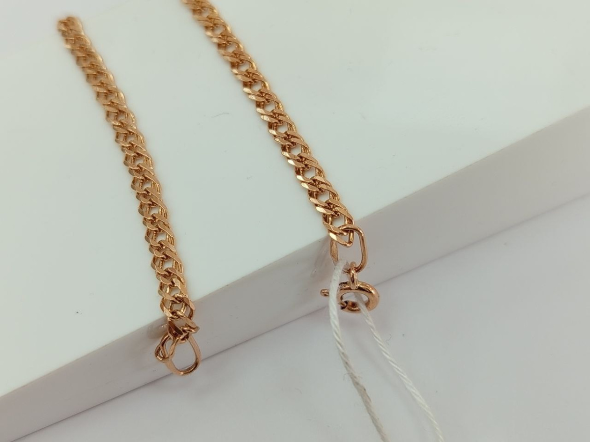 БРАСЛЕТ ПОЛНОВЕСНЫЙ Ромб двойной Au 585