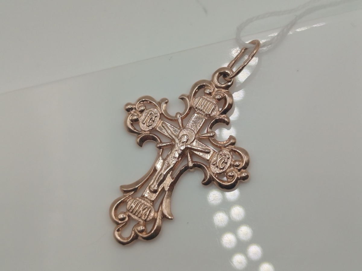 ПОДВЕСКА КРЕСТ БЕЗ КАМНЯ (Au 585)