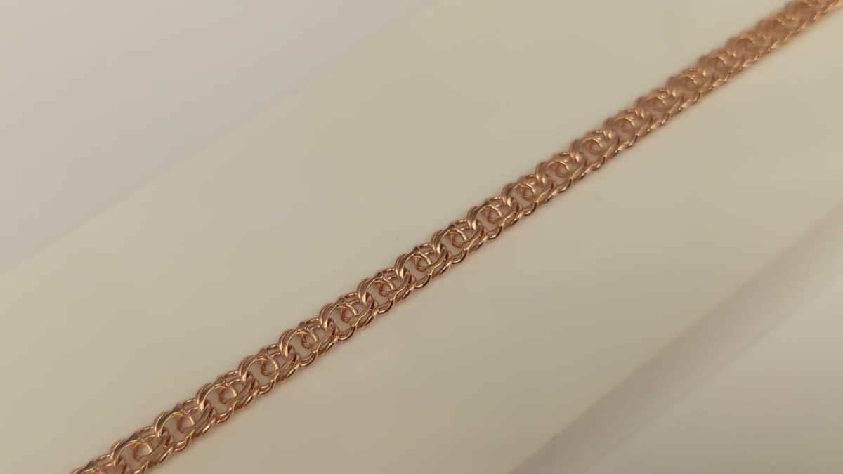 БРАСЛЕТ ПОЛНОВЕСНЫЙ Бисмарк арбский (Au 585)