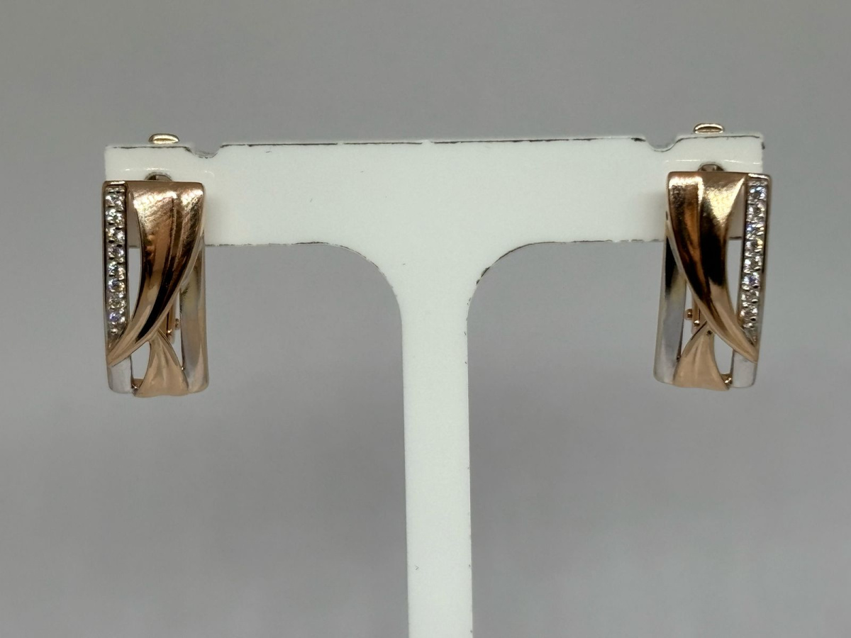 СКМИ585 СЕРЬГИ С КАМНЯМИ (Au 585)