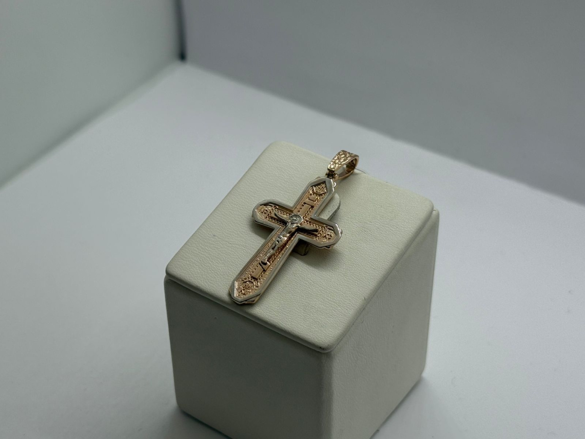 ПОДВЕСКА КРЕСТ без камня (Au 585)