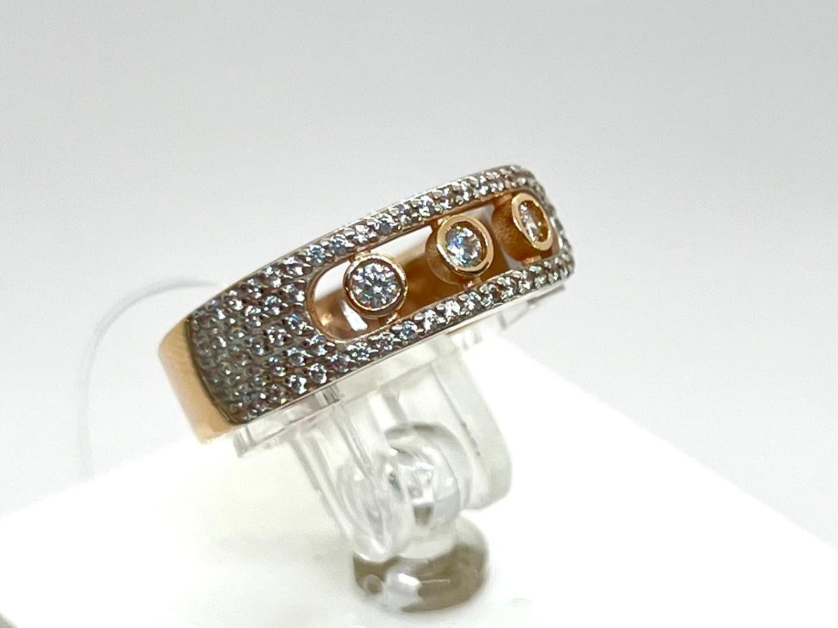 КОЛЬЦО С КАМНЯМИ (Au 585)