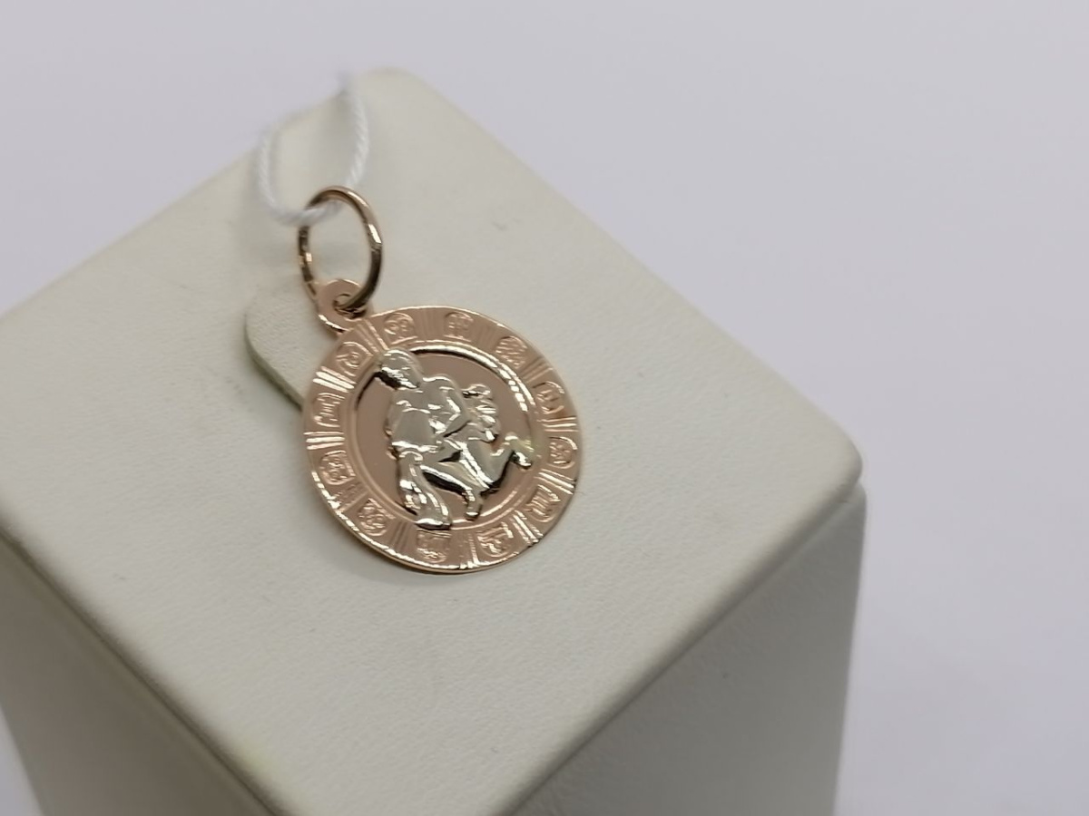 ПОДВЕСКА ЗНАК ЗОДИАКА ВОДОЛЕЙ Au 585