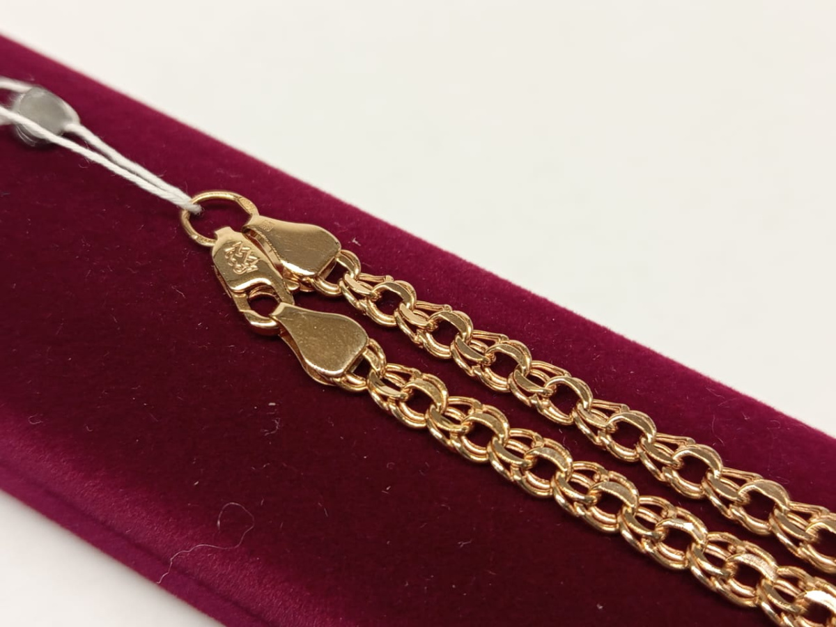 ЦПБС585 ЦЕПЬ ПУСТОТЕЛАЯ Бисмарк (Au 585)