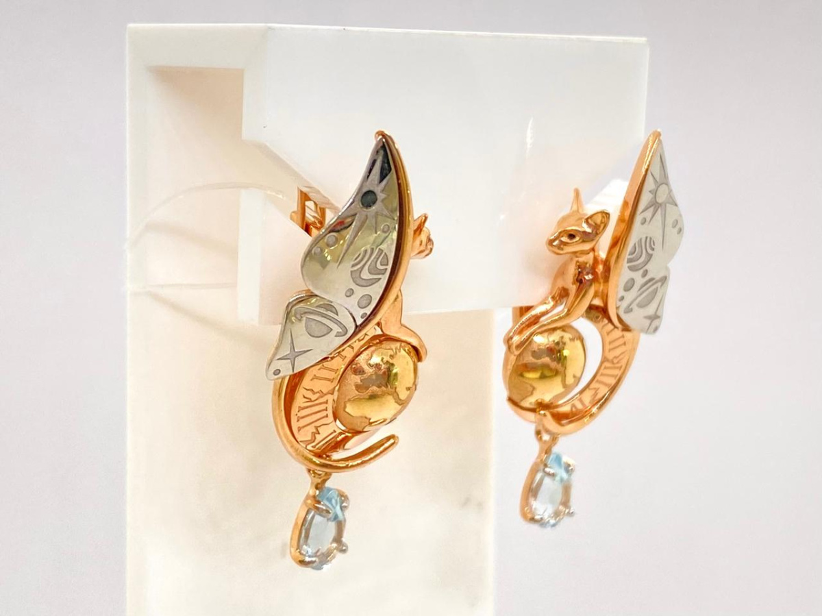 СЕРЬГИ ТОПАЗ (Au 585)