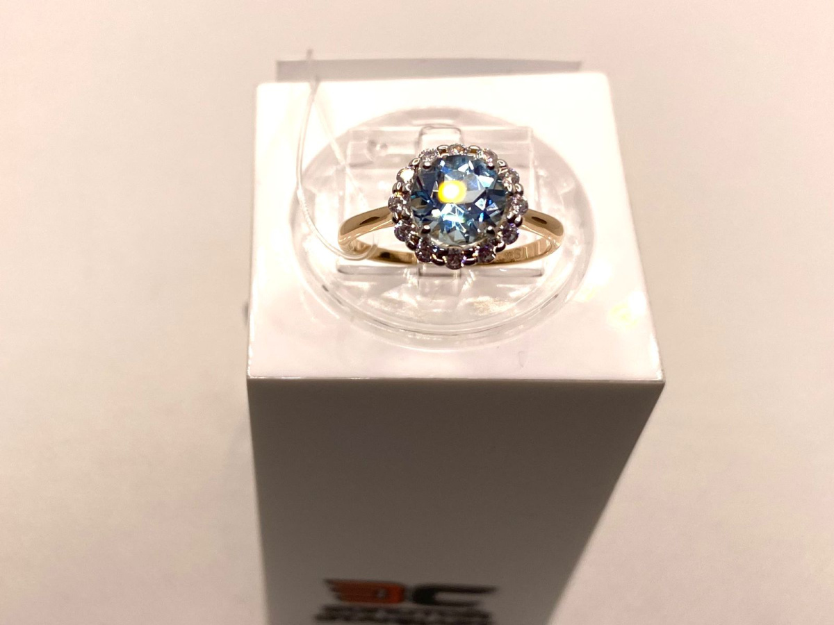 КОЛЬЦО С КАМНЯМИ (Au 585)