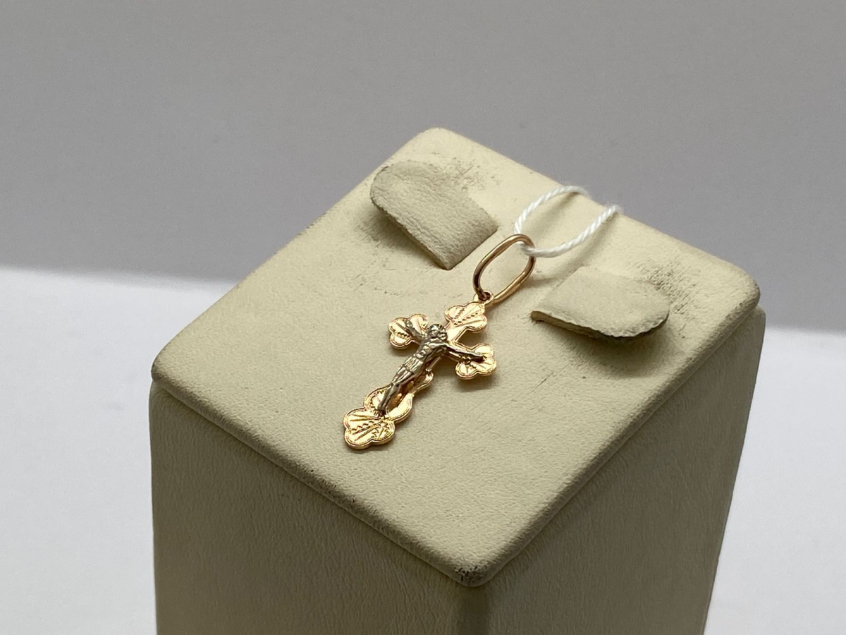 ПОДКБК585 ПОДВЕСКА КРЕСТ БЕЗ КАМНЯ (Au 585)