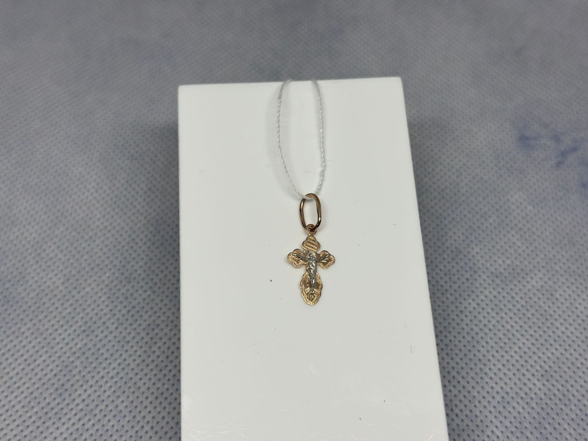 ПОДВЕСКА КРЕСТ без камня (Au 585)