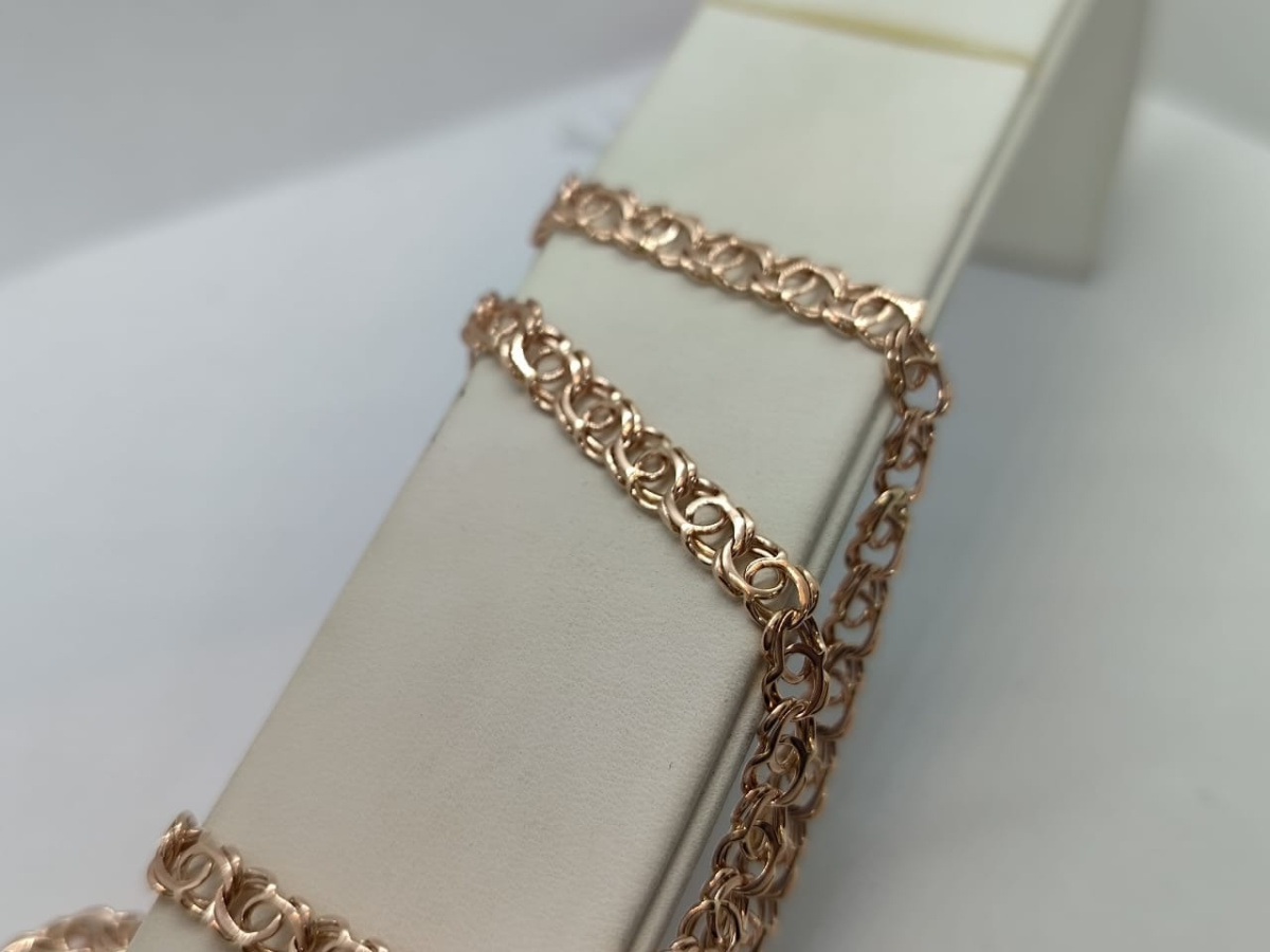 ЦЛБА585 ЦЕПЬ ПОЛНОВЕСНАЯ Бисмарк арабский (Au 585)