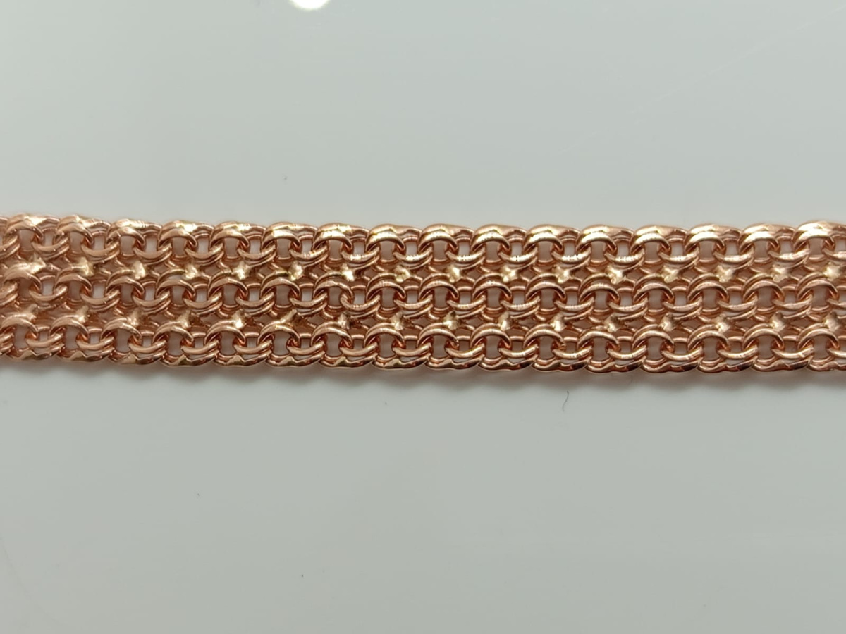 БРАСЛЕТ ПОЛНОВЕСНЫЙ Бисмарк тройной (Au 585)