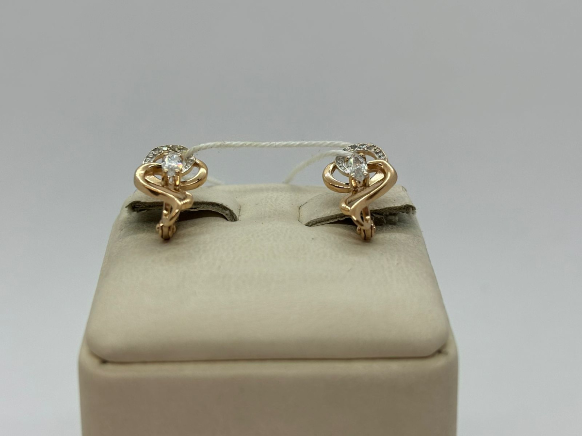 СКМИ585 СЕРЬГИ С КАМНЯМИ (Au 585)