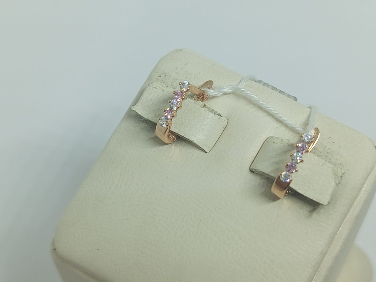 СКМИ585 СЕРЬГИ С КАМНЯМИ (Au 585)