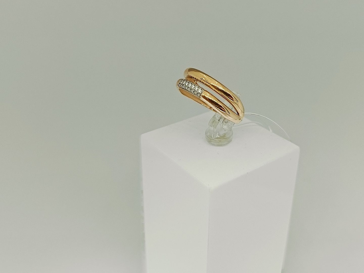 КОЛЬЦО С КАМНЯМИ (Au 585)