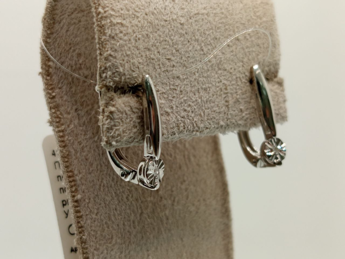 СЕРЬГИ БРИЛЛИАНТ (Ag 925)