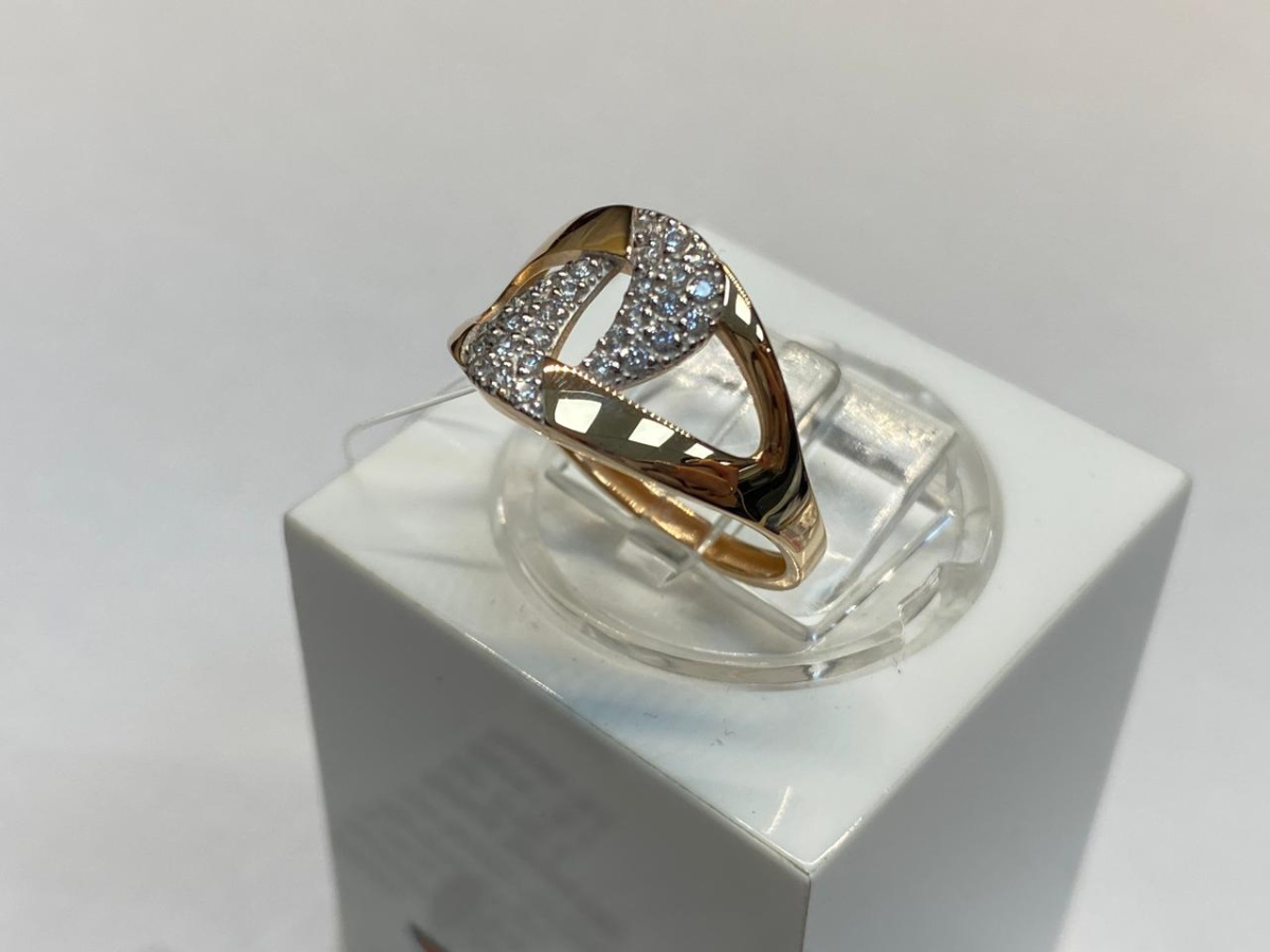 КОЛЬЦО С КАМНЯМИ (Au 585)