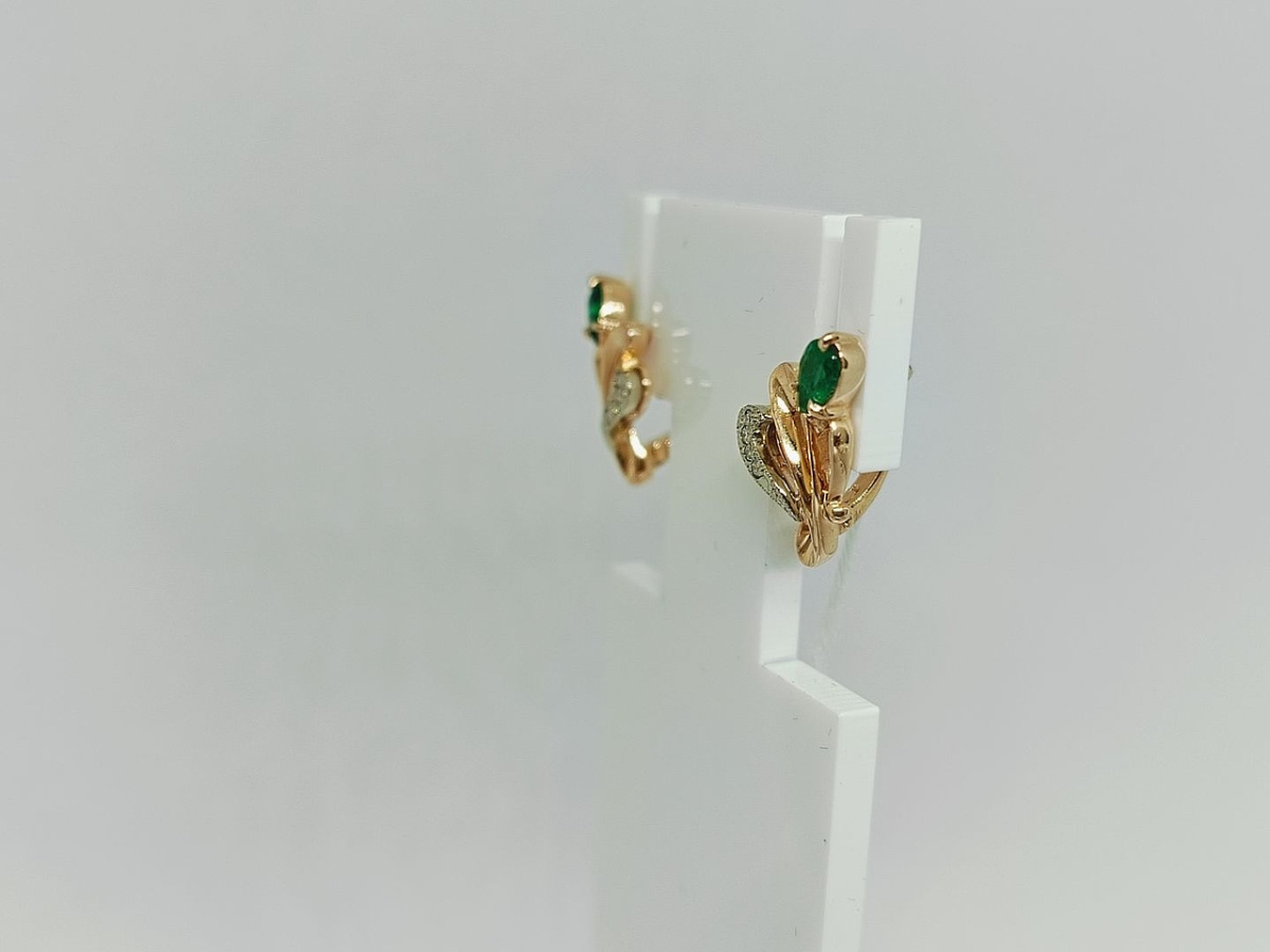 СКМИ585 СЕРЬГИ С КАМНЯМИ (Au 585)