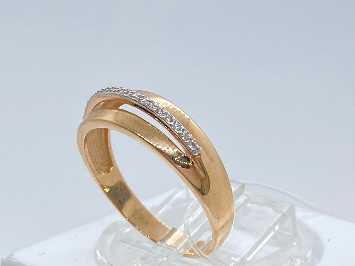 КОЛЬЦО С КАМНЯМИ (Au 585)