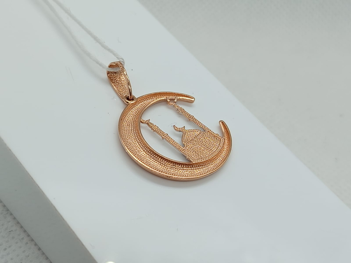 ПОДМБК585 ПОДВЕСКА МЕЧЕТЬ БЕЗ КАМНЯ (Au 585)