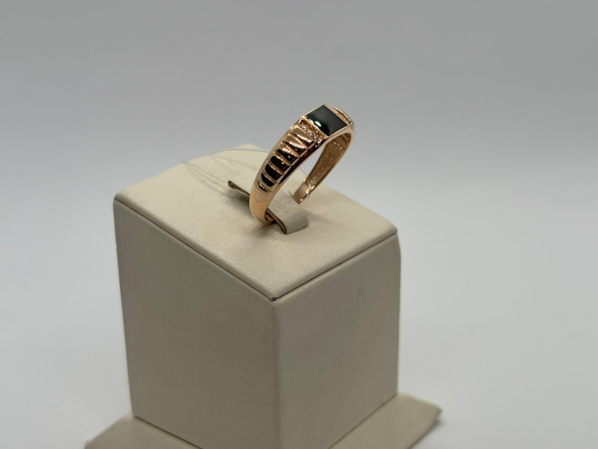 КОЛЬЦО ПЕЧАТКА с камнями (Au 585)