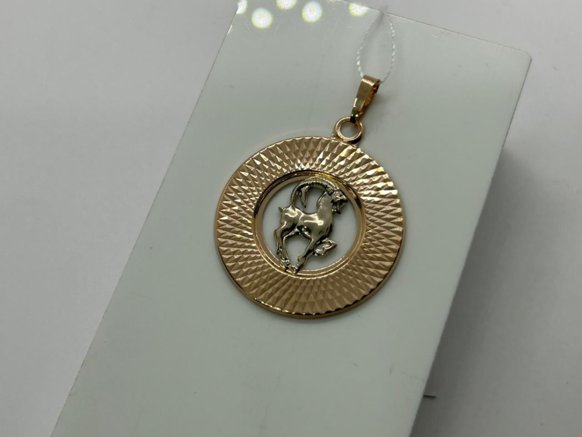 КрБПАкоз ПОДВЕСКА ЗНАК ЗОДИАКА КОЗЕРОГ (Au 585)