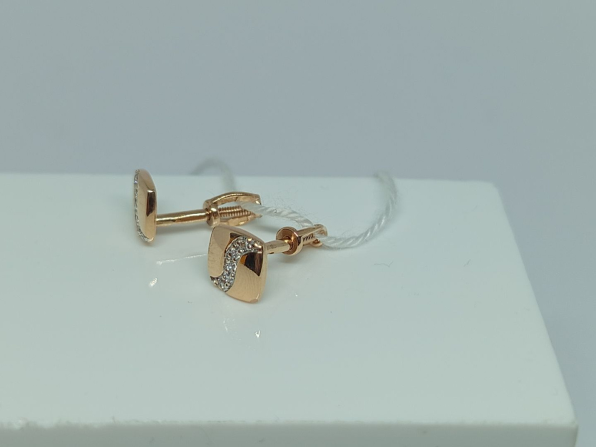 СПУС585 СЕРЬГИ ПУСЕТЫ (Au 585)