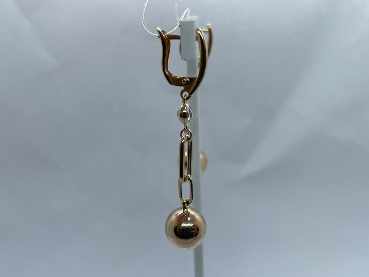 СЕРЬГИ С КАМНЕМ (Au 585)