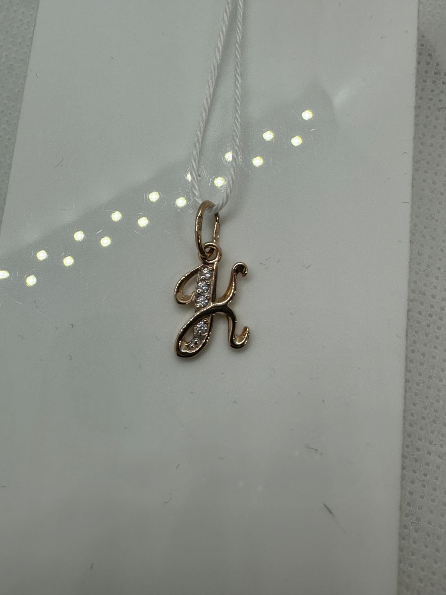 ПОД585 ПОДВЕСКА БУКВА К (Au 585)