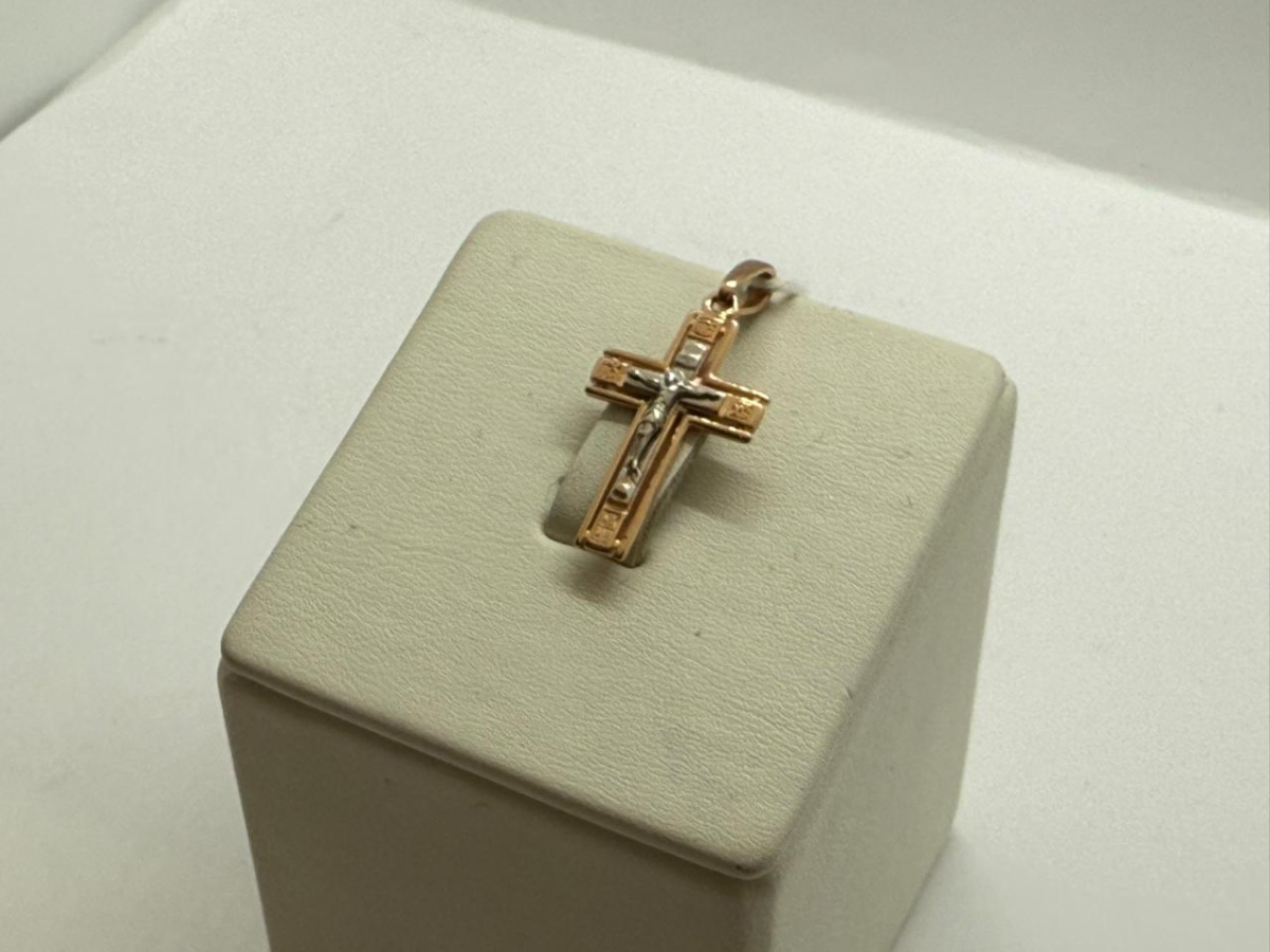 ПОДВЕСКА КРЕСТ БЕЗ КАМНЯ (Au 585)