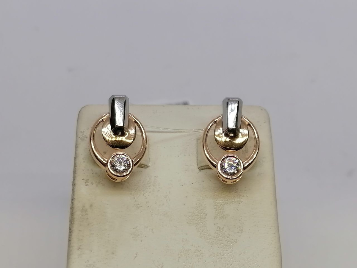 СЕРЬГИ С КАМНЕМ (Au 585)