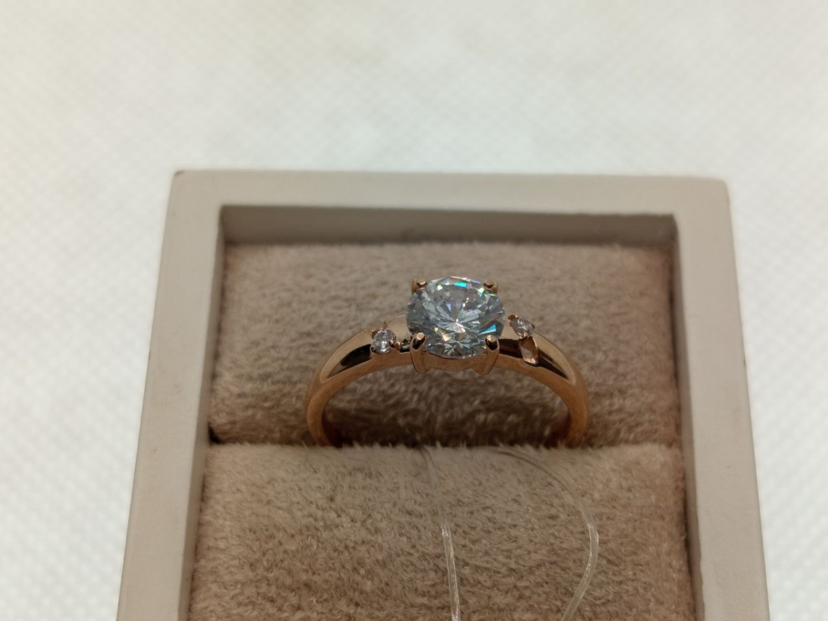 КОЛЬЦО С КАМНЯМИ (Au 585)