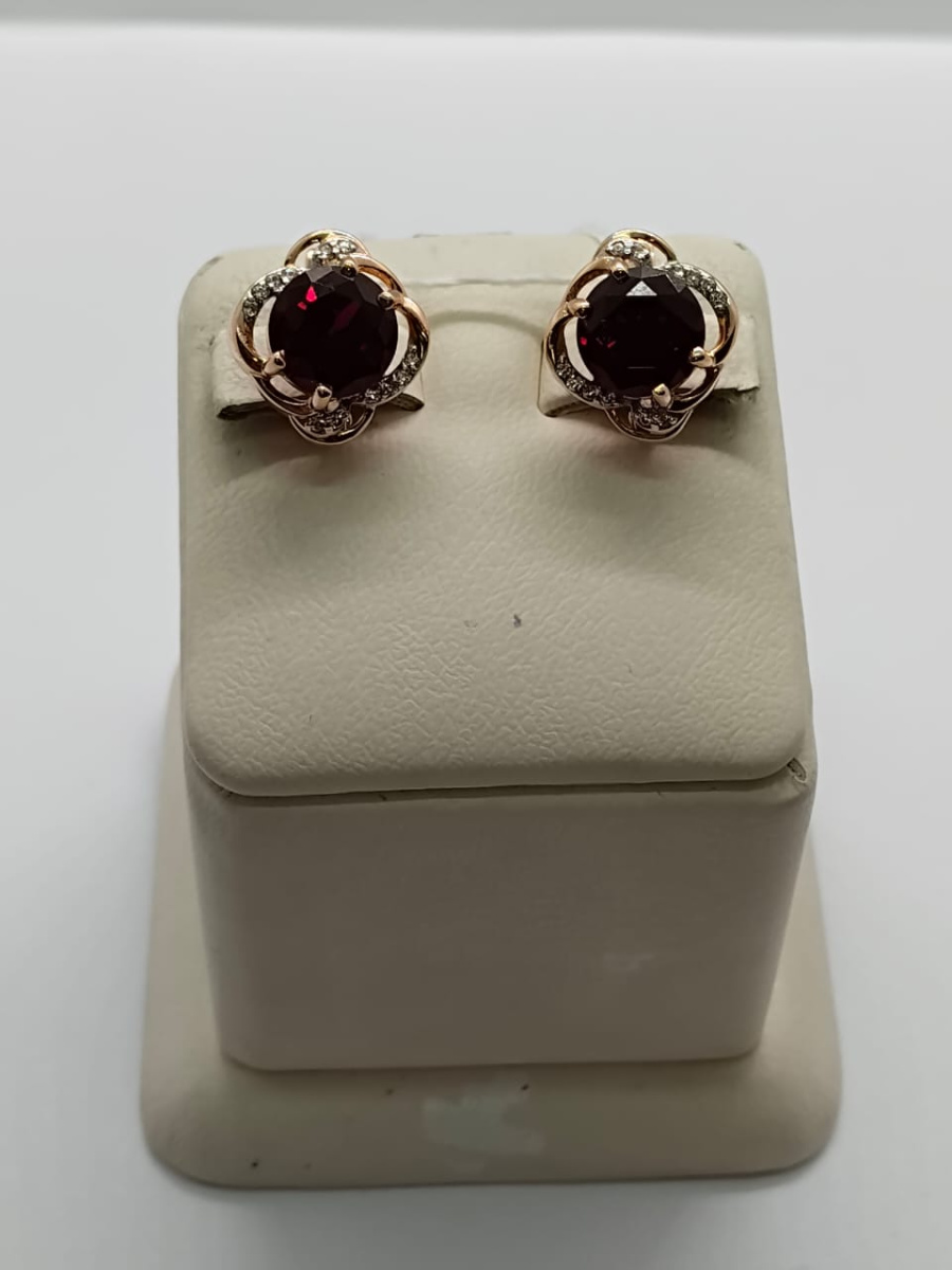 СКМИ585 СЕРЬГИ С КАМНЯМИ (Au 585)