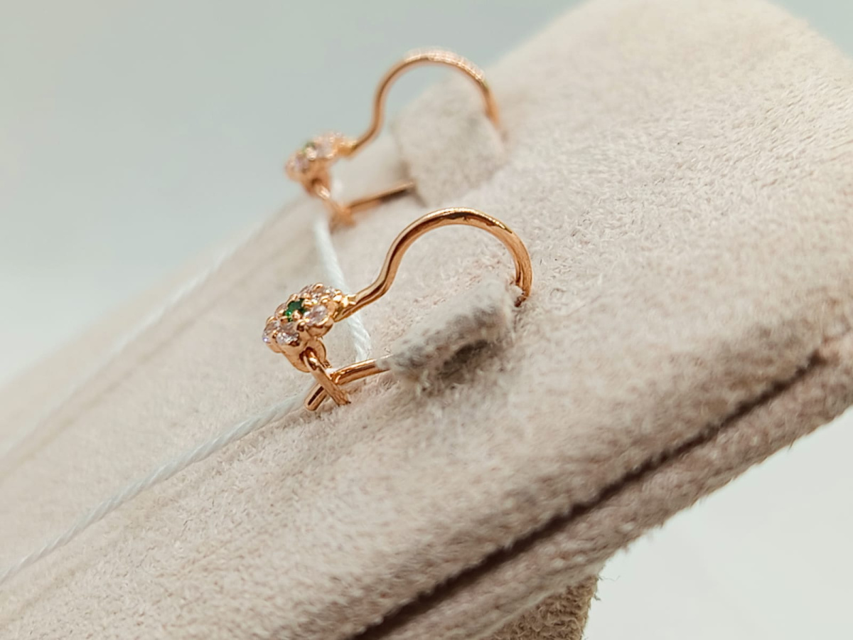 СКМИ585 СЕРЬГИ С КАМНЯМИ (Au 585)