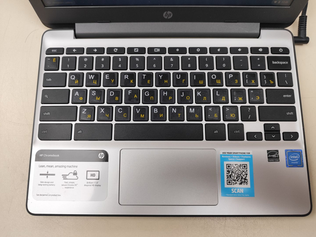 НЕТБУК HP 123; Celeron N3060, Intel UHD Graphics, 4 Gb, 128 Гб, Нет