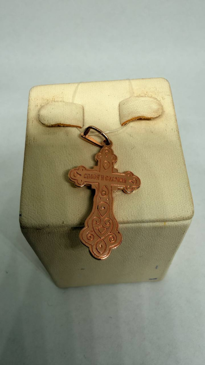 ПОДВЕСКА КРЕСТ без камня (Au 585)