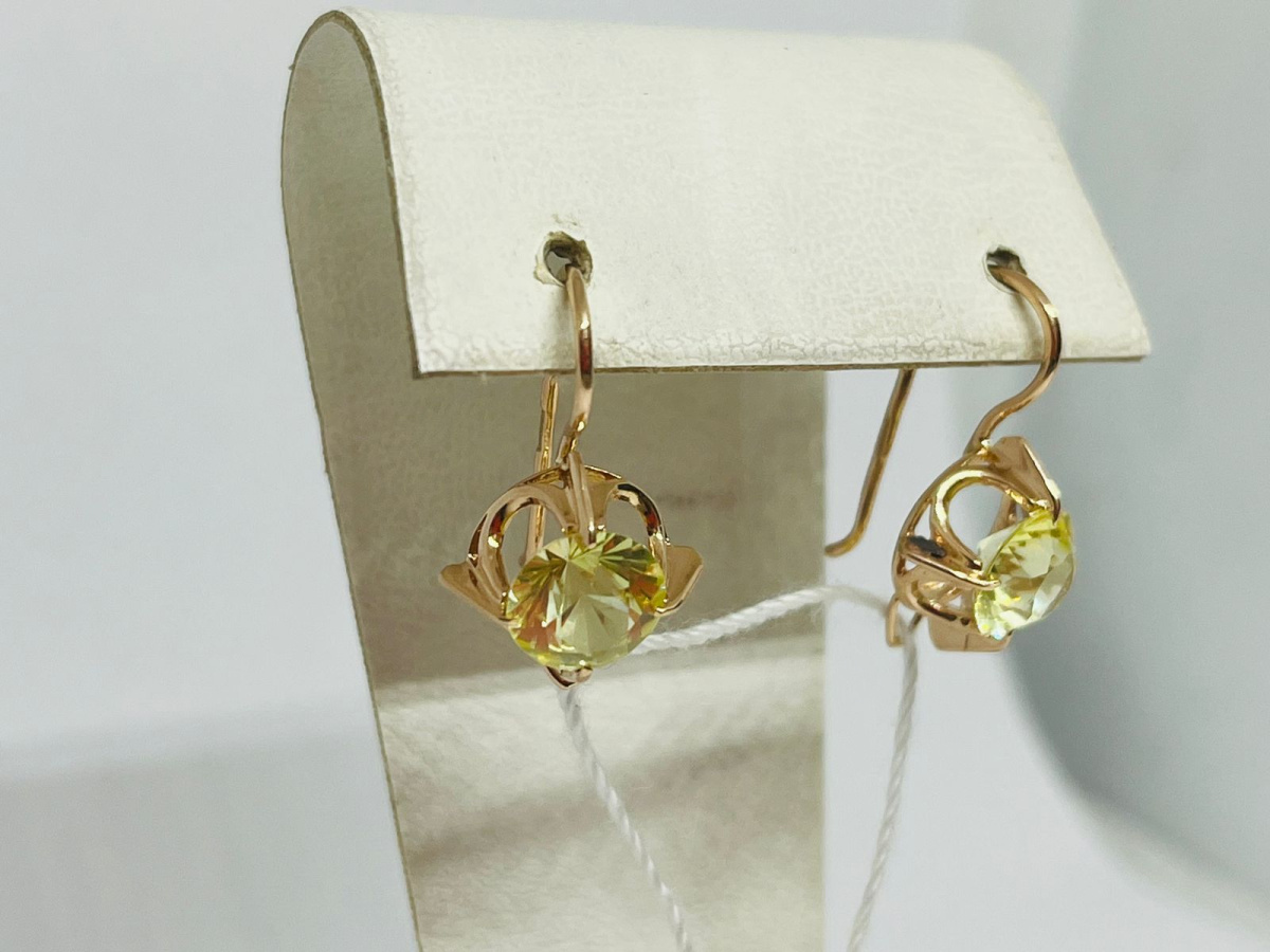 СЕРЬГИ С КАМНЕМ (Au 583)