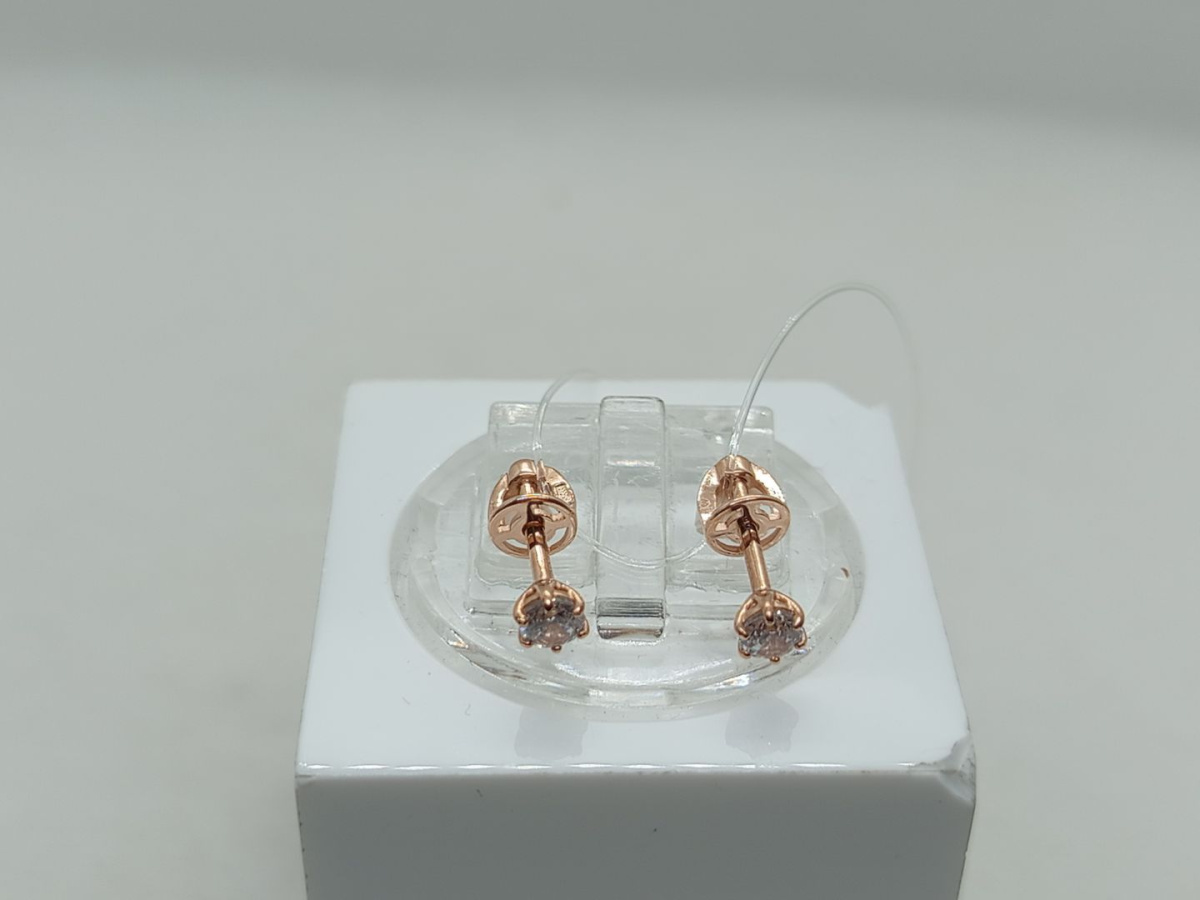 СЕРЬГИ ПУСЕТЫ с камнем (Au 585)