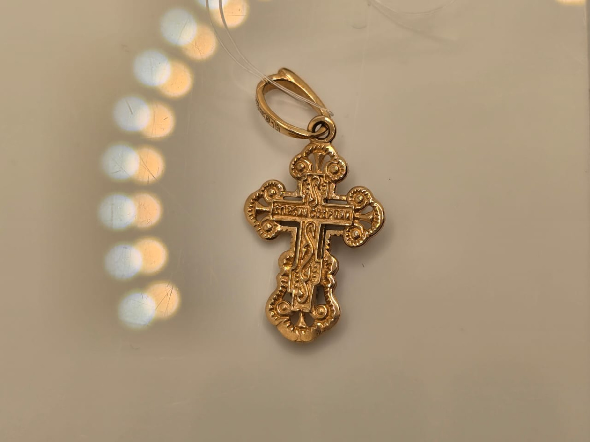 ПОДВЕСКА КРЕСТ без камня (Au 585)