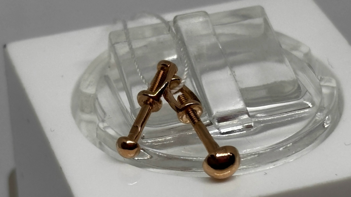 СПУС585 СЕРЬГИ ПУСЕТЫ (Au 585)