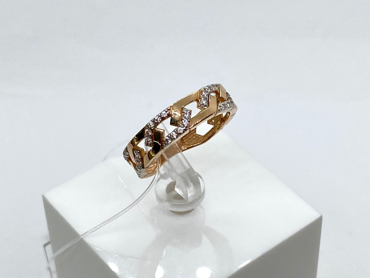 КОЛЬЦО С КАМНЯМИ (Au 585)