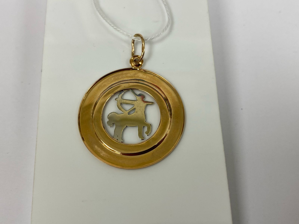 ПОДВЕСКА ЗНАК ЗОДИАКА СТРЕЛЕЦ Au 585 ПОДВЕСКА ЗНАК ЗОДИАКА СТРЕЛЕЦ Au 585