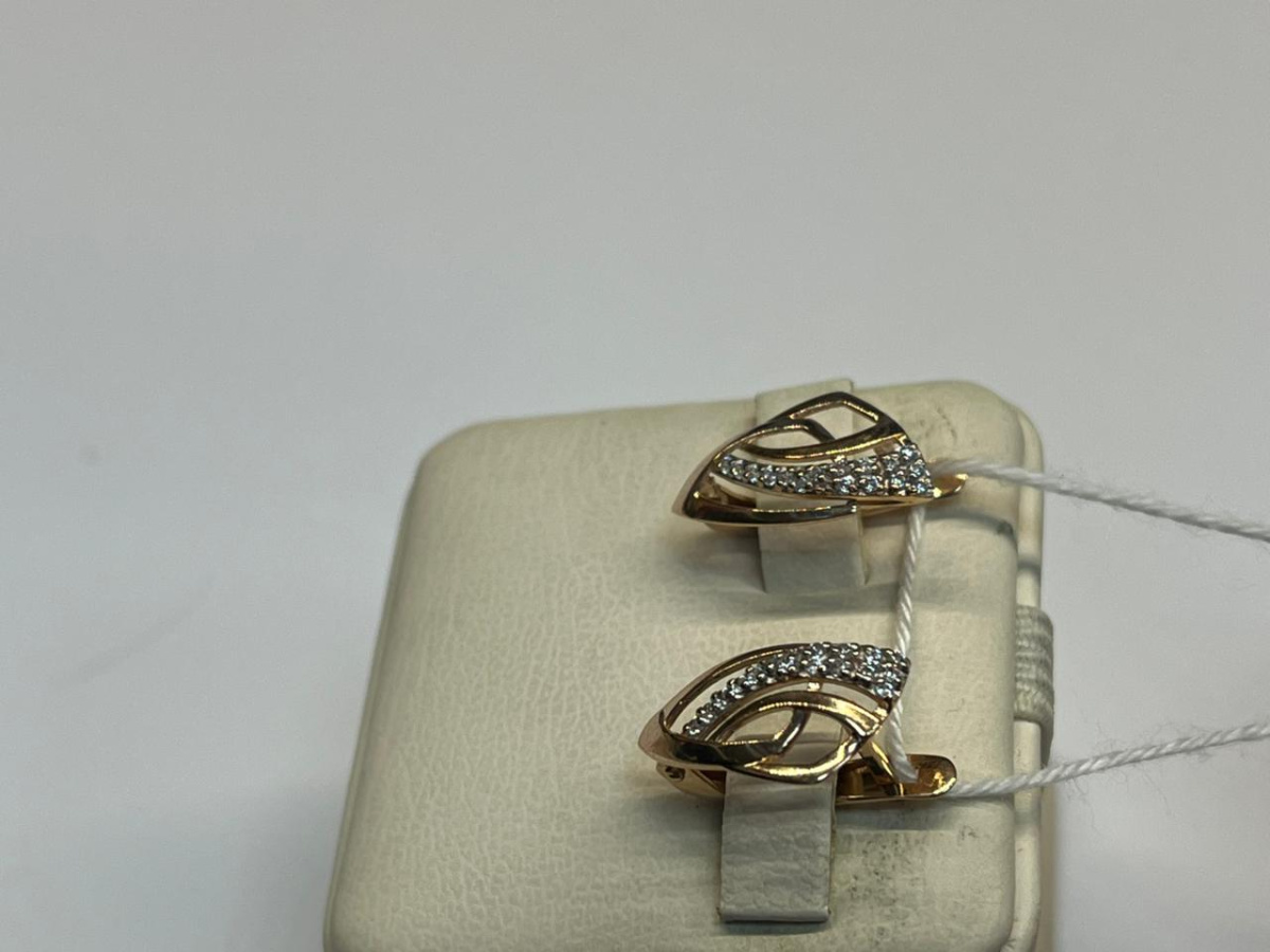 СКМИ585 СЕРЬГИ С КАМНЯМИ (Au 585)