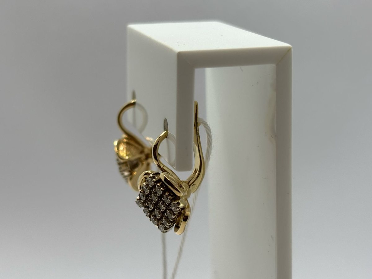 СКМИ585 СЕРЬГИ С КАМНЯМИ (Au 585)