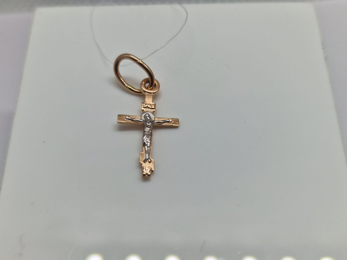 810-00369-10-00-00-00 ПОДВЕСКА КРЕСТ без камня (Au 585)