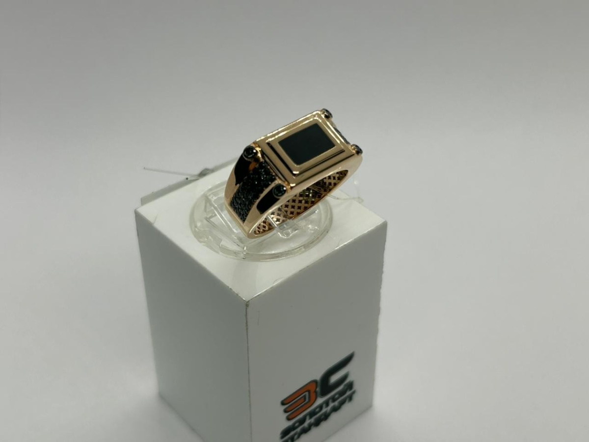 КОЛЬЦО ПЕЧАТКА с камнями (Au 585)