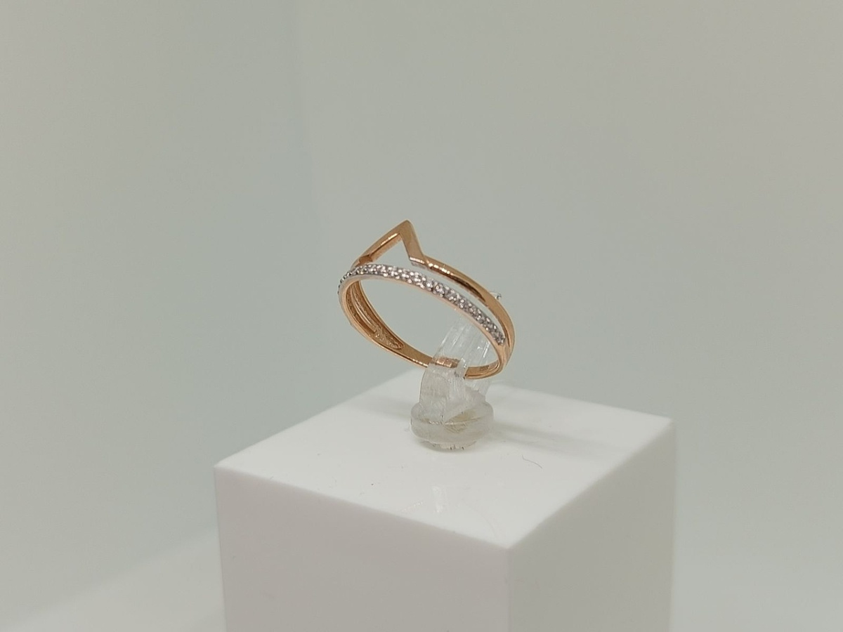 КОЛЬЦО С КАМНЯМИ (Au 585)