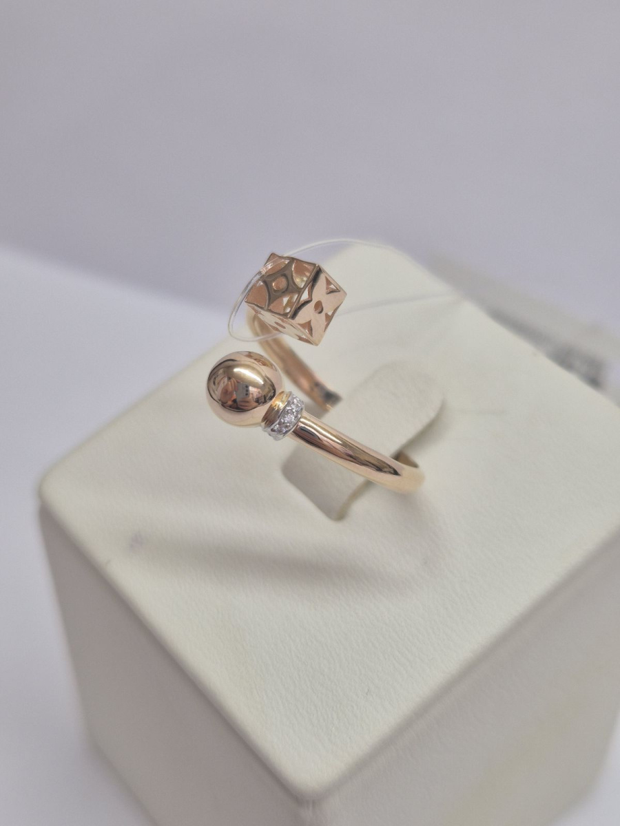 КОЛЬЦО С КАМНЯМИ (Au 585)